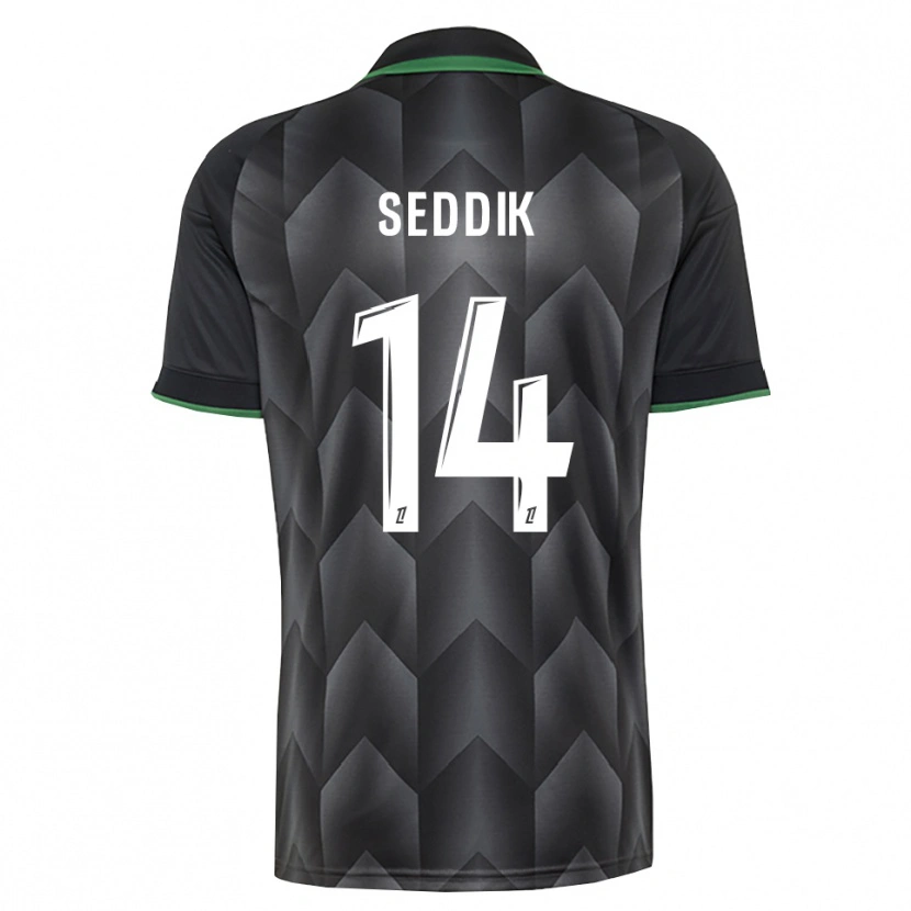 Danxen Femme Maillot Mohamed Seddik #14 Blanc Noir Vert Tenues Extérieur 2026/27 T-Shirt