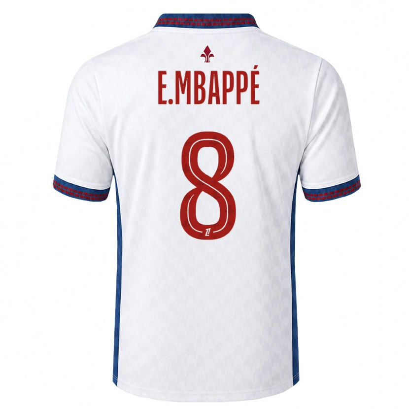 Danxen Femme Maillot Ethan Mbappé #8 Rouge Blanc Bleu Tenues Extérieur 2026/27 T-Shirt