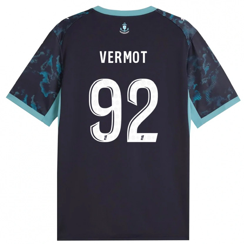 Danxen Femme Maillot Théo Vermot #92 Turquoise Pâle Blanc Noir Tenues Extérieur 2026/27 T-Shirt