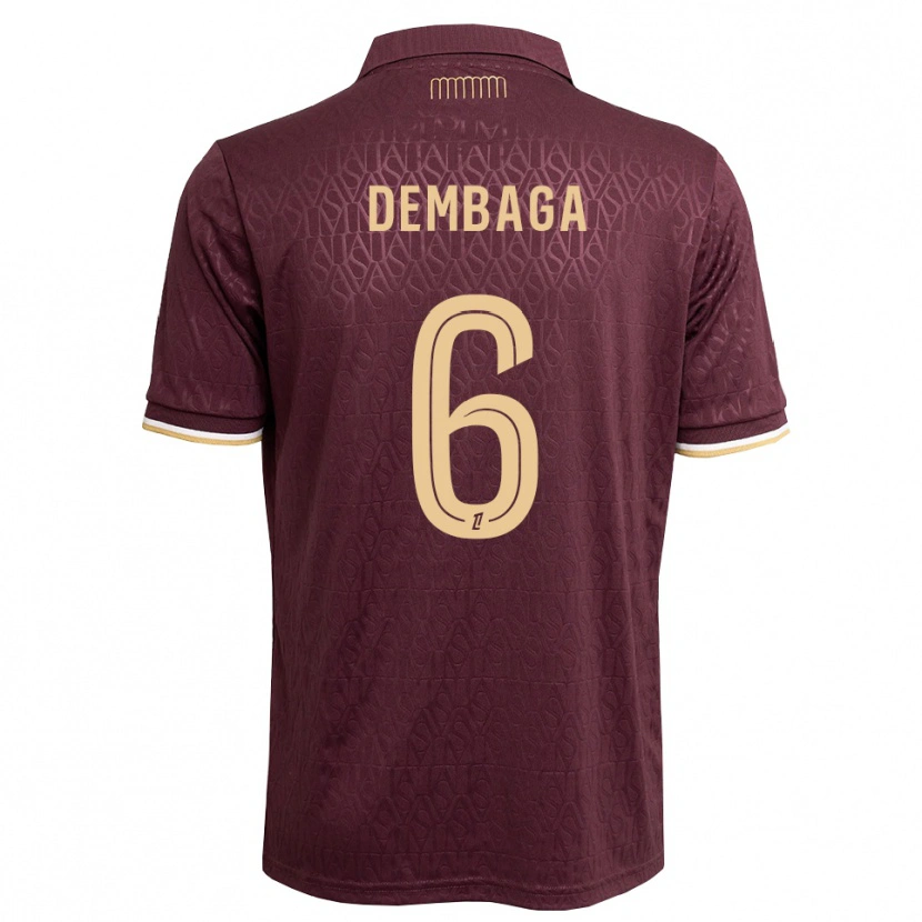 Danxen Femme Maillot Boubakar Dembaga #6 Marron Brun De Sable Tenues Extérieur 2026/27 T-Shirt