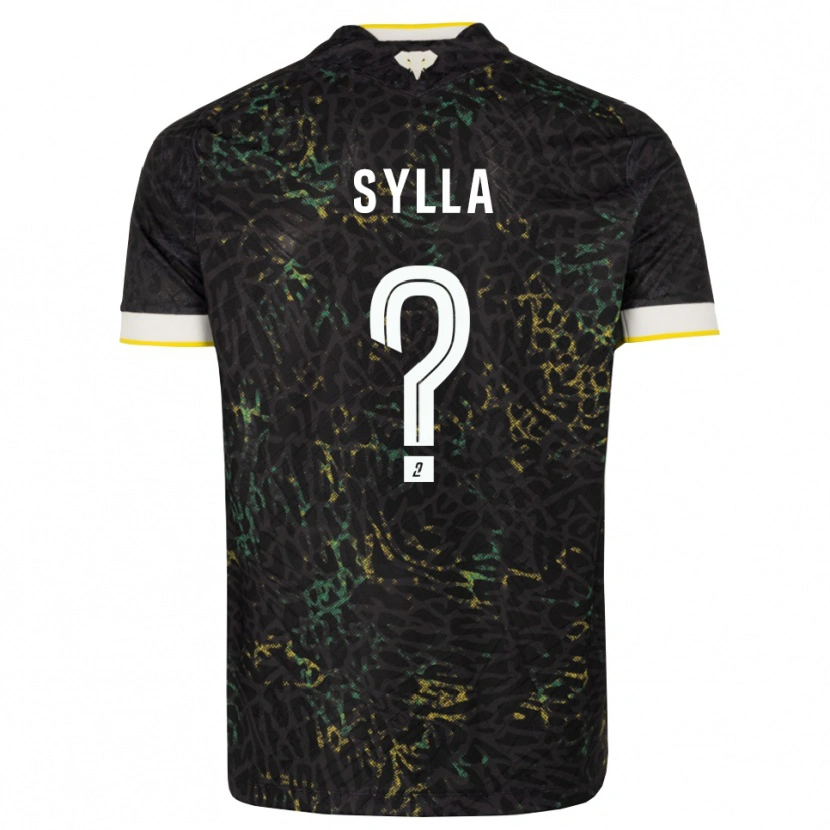 Danxen Femme Maillot Sekou Sylla #0 Noir Blanc Jaune Tenues Extérieur 2026/27 T-Shirt