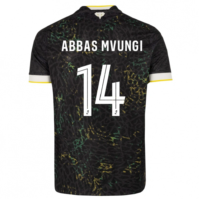 Danxen Femme Maillot Omar Abbas Mvungi #14 Noir Blanc Jaune Tenues Extérieur 2026/27 T-Shirt