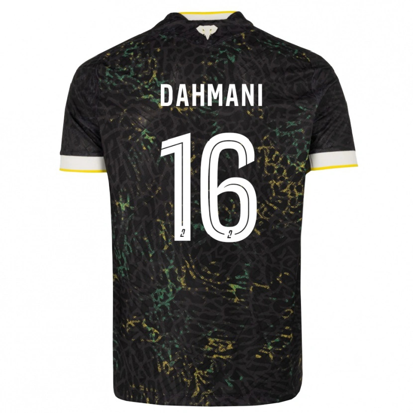 Danxen Femme Maillot Waël Dahmani #16 Noir Blanc Jaune Tenues Extérieur 2026/27 T-Shirt