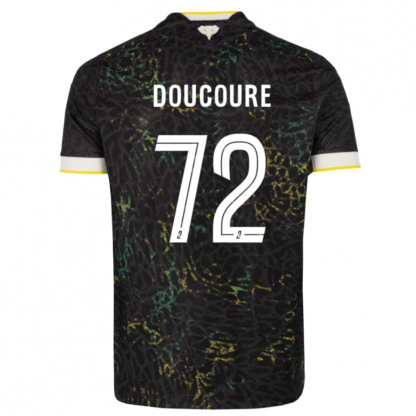 Danxen Femme Maillot Sékou Doucouré #72 Noir Blanc Jaune Tenues Extérieur 2026/27 T-Shirt