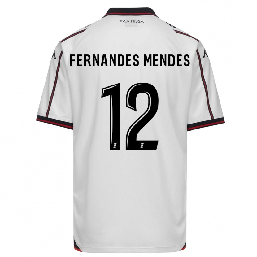 Danxen Femme Maillot Mathis Fernandes Mendes #12 Noir Blanc Tenues Extérieur 2026/27 T-Shirt