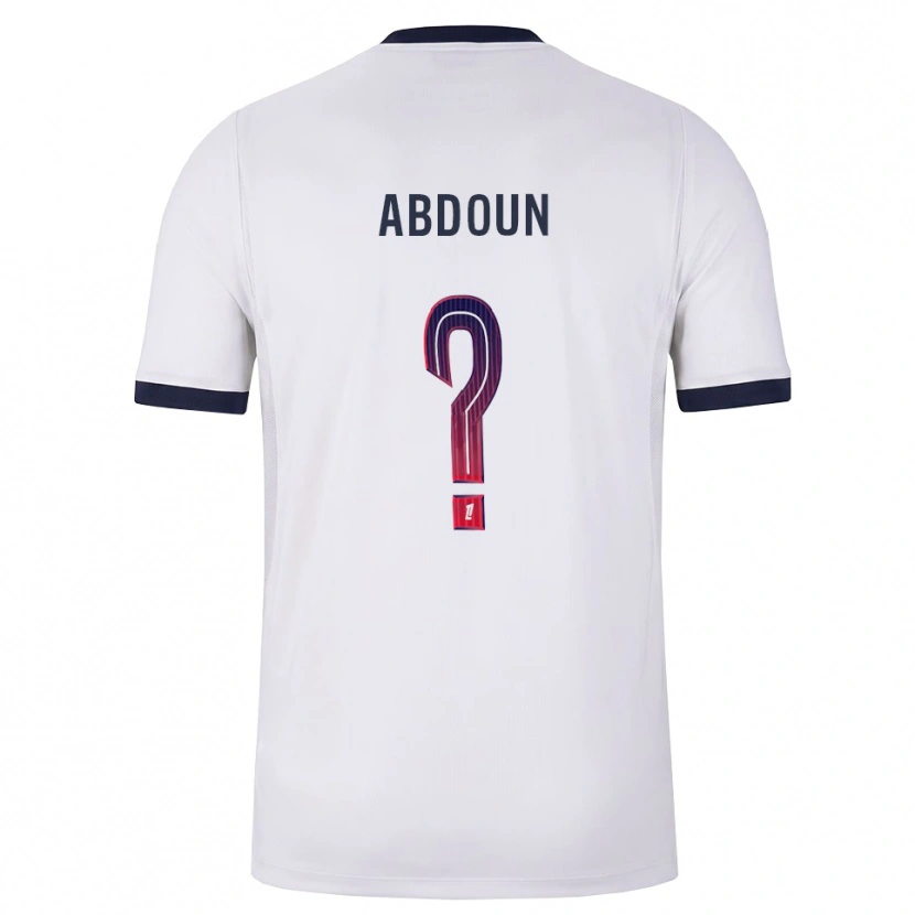 Danxen Femme Maillot Jouhayni Abdoun #0 Blanc Noir Rouge Tenues Extérieur 2026/27 T-Shirt