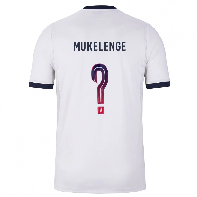 Danxen Femme Maillot Christ Mukelenge #0 Blanc Noir Rouge Tenues Extérieur 2026/27 T-Shirt
