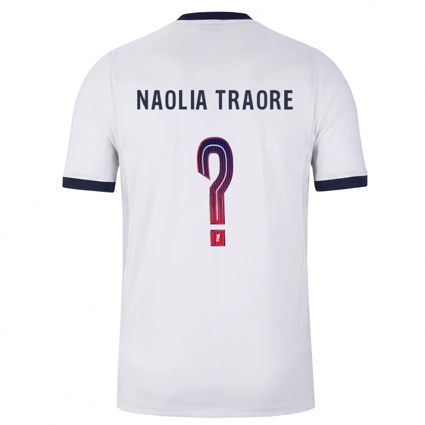Danxen Femme Maillot Naolia Traore #0 Blanc Noir Rouge Tenues Extérieur 2026/27 T-Shirt