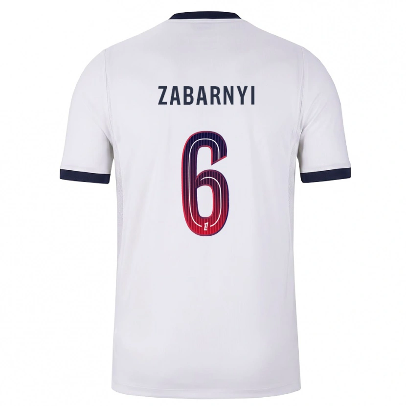 Danxen Femme Maillot Ilya Zabarnyi #6 Blanc Noir Rouge Tenues Extérieur 2026/27 T-Shirt
