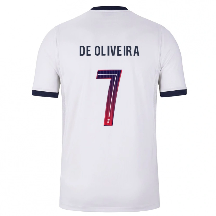 Danxen Femme Maillot Mathieu De Oliveira #7 Blanc Noir Rouge Tenues Extérieur 2026/27 T-Shirt