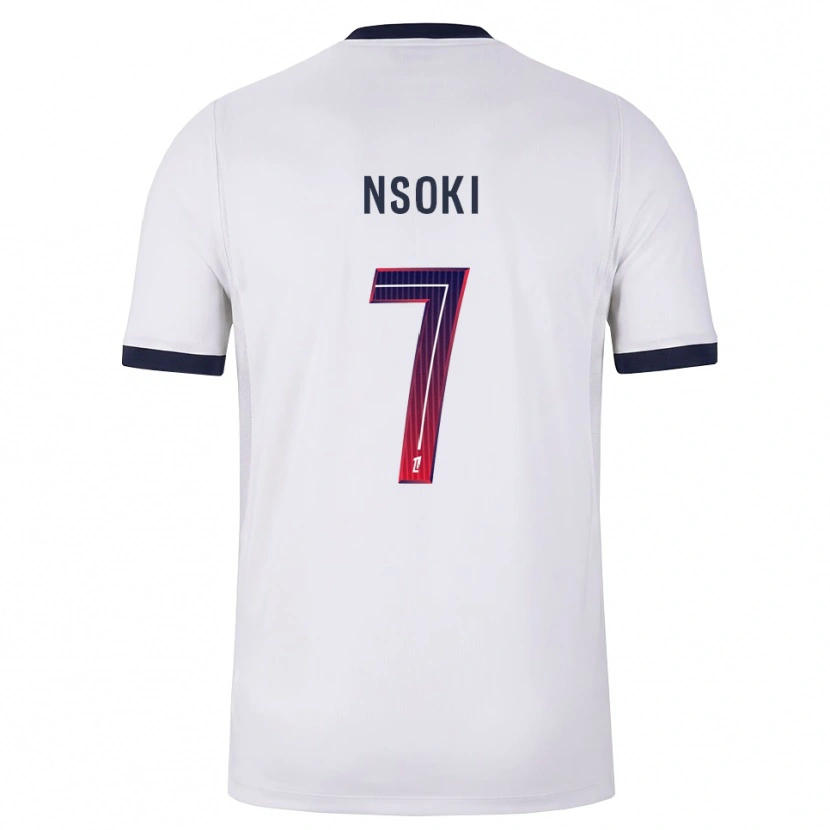 Danxen Femme Maillot Noah Nsoki #7 Blanc Noir Rouge Tenues Extérieur 2026/27 T-Shirt