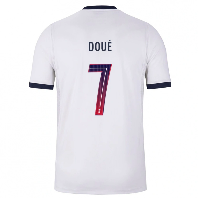 Danxen Femme Maillot Gueladan Doué #7 Blanc Noir Rouge Tenues Extérieur 2026/27 T-Shirt