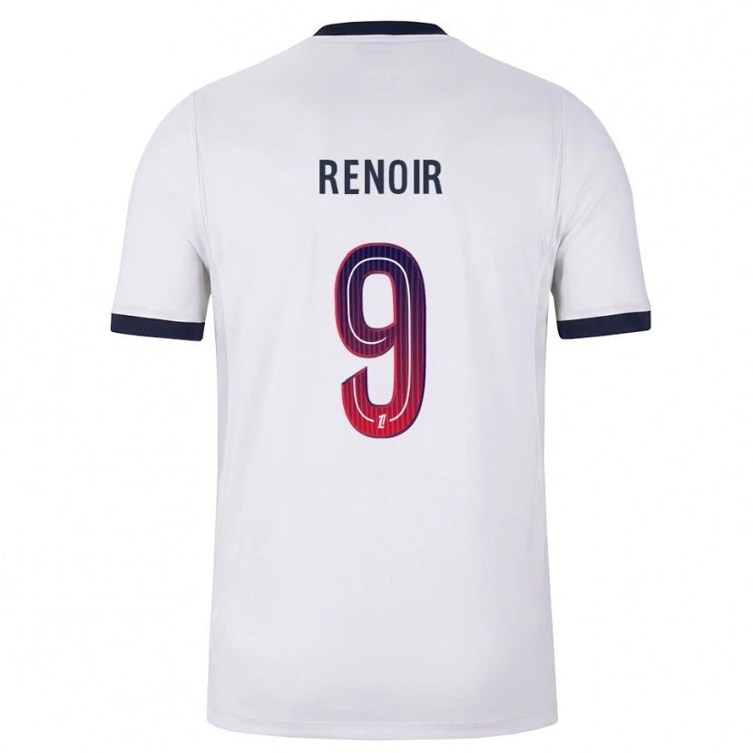 Danxen Femme Maillot Eddrick Renoir #9 Blanc Noir Rouge Tenues Extérieur 2026/27 T-Shirt