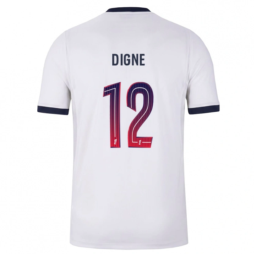 Danxen Femme Maillot Lucas Digne #12 Blanc Noir Rouge Tenues Extérieur 2026/27 T-Shirt