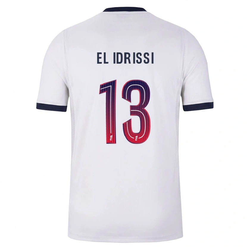 Danxen Femme Maillot Mohamed-Amine El Idrissi #13 Blanc Noir Rouge Tenues Extérieur 2026/27 T-Shirt
