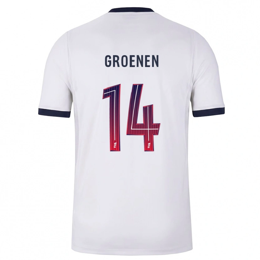 Danxen Femme Maillot Jackie Groenen #14 Blanc Noir Rouge Tenues Extérieur 2026/27 T-Shirt