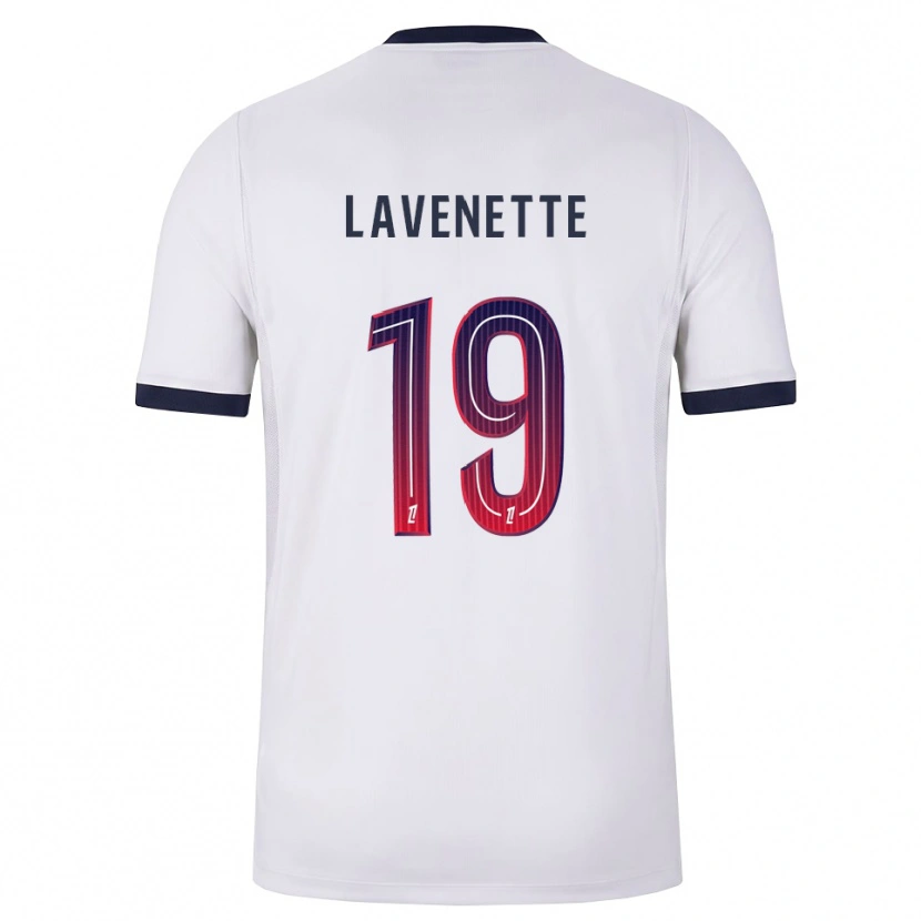 Danxen Femme Maillot Mathias Lavenette #19 Blanc Noir Rouge Tenues Extérieur 2026/27 T-Shirt