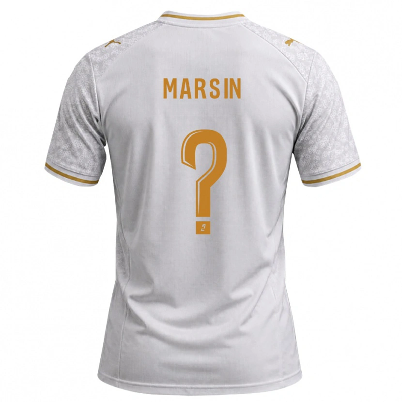 Danxen Femme Maillot Antonin Marsin #0 Blanc Gris Goldenrod Tenues Extérieur 2026/27 T-Shirt