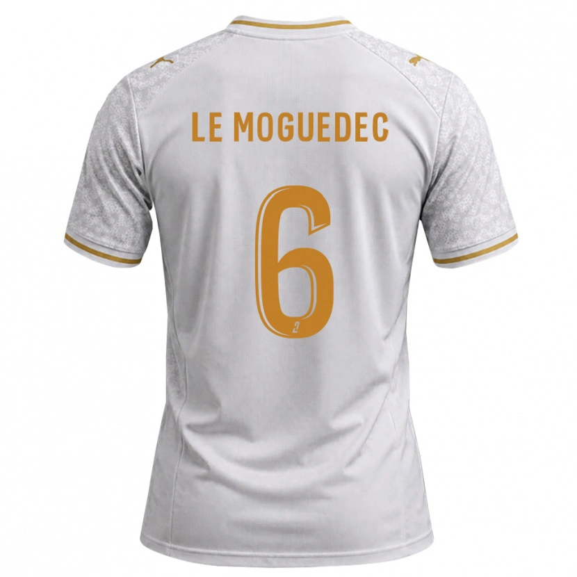 Danxen Femme Maillot Anaële Le Moguédec #6 Blanc Gris Goldenrod Tenues Extérieur 2026/27 T-Shirt
