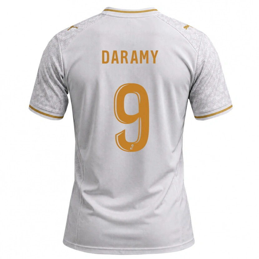 Danxen Femme Maillot Mohamed Daramy #9 Blanc Gris Goldenrod Tenues Extérieur 2026/27 T-Shirt