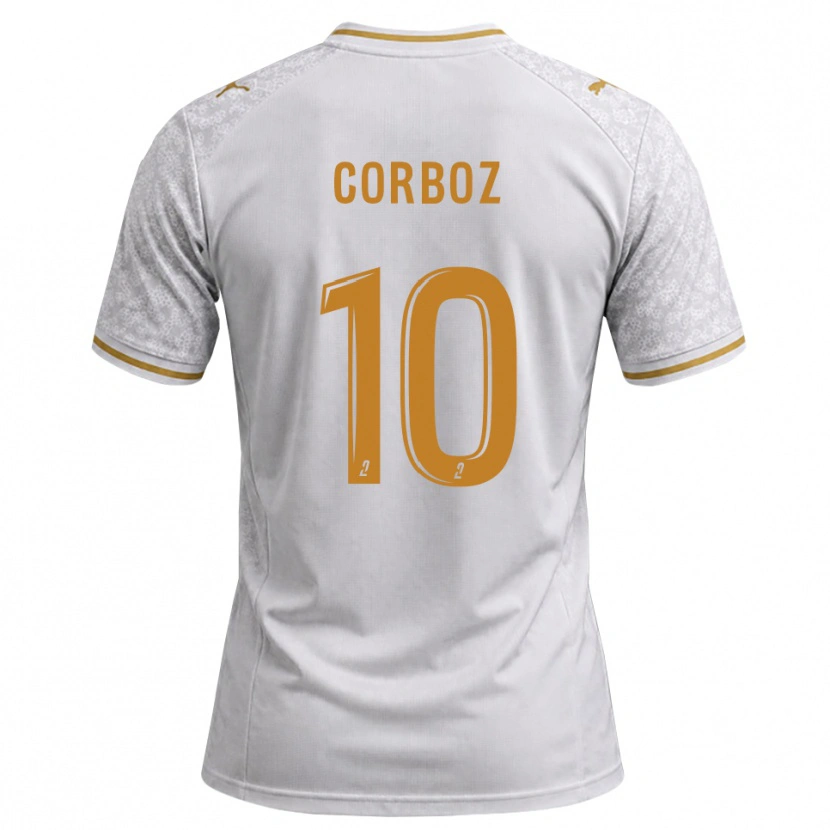 Danxen Femme Maillot Rachel Corboz #10 Blanc Gris Goldenrod Tenues Extérieur 2026/27 T-Shirt