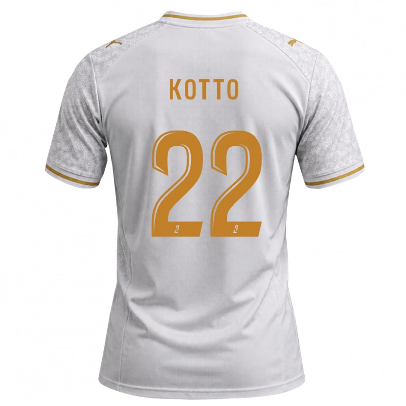 Danxen Femme Maillot Samuel Kotto #22 Blanc Gris Goldenrod Tenues Extérieur 2026/27 T-Shirt