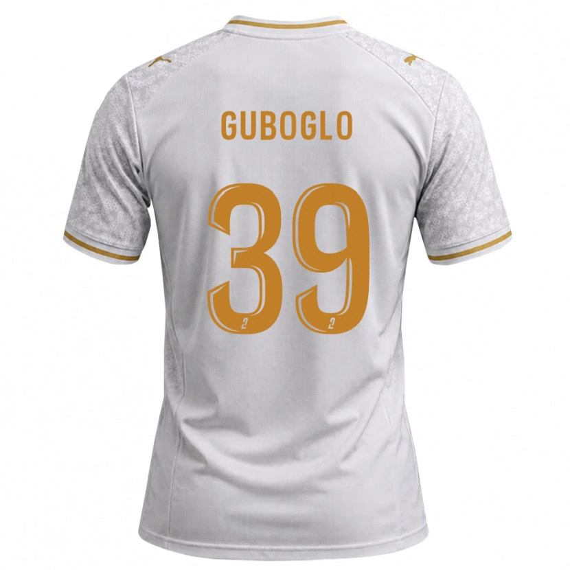 Danxen Femme Maillot Aleksandr Guboglo #39 Blanc Gris Goldenrod Tenues Extérieur 2026/27 T-Shirt