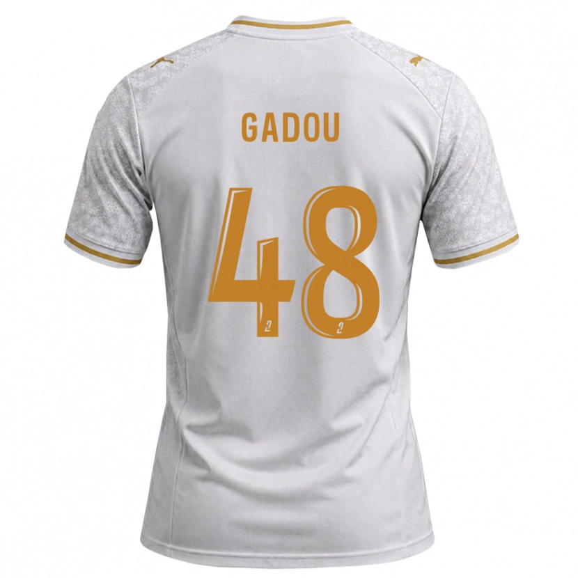 Danxen Femme Maillot Arone Gadou #48 Blanc Gris Goldenrod Tenues Extérieur 2026/27 T-Shirt
