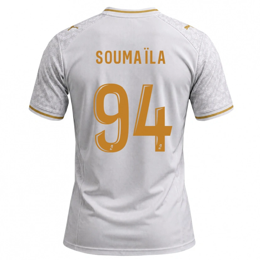 Danxen Femme Maillot Soumaïla Sylla #94 Blanc Gris Goldenrod Tenues Extérieur 2026/27 T-Shirt