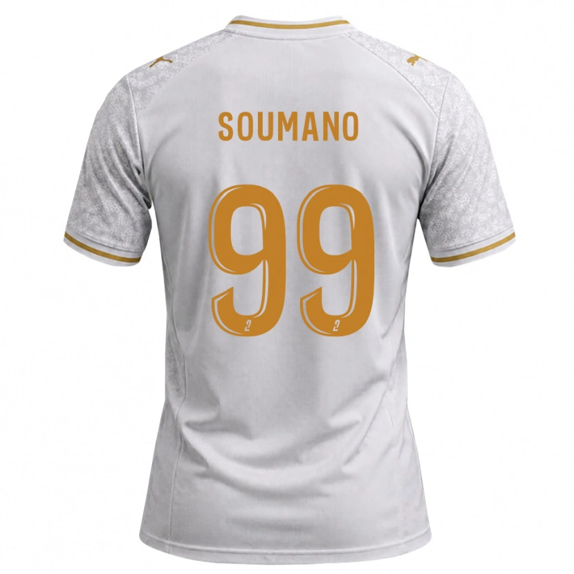 Danxen Femme Maillot Sambou Soumano #99 Blanc Gris Goldenrod Tenues Extérieur 2026/27 T-Shirt