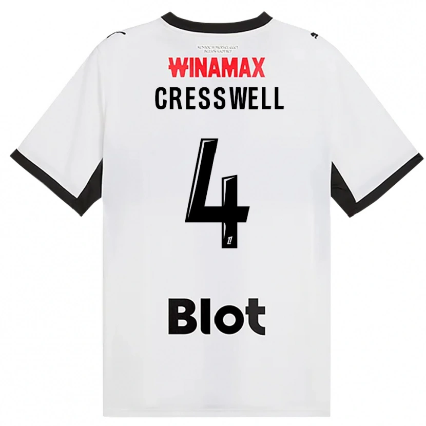 Danxen Femme Maillot Charlie Cresswell #4 Noir Blanc Rouge Tenues Extérieur 2026/27 T-Shirt