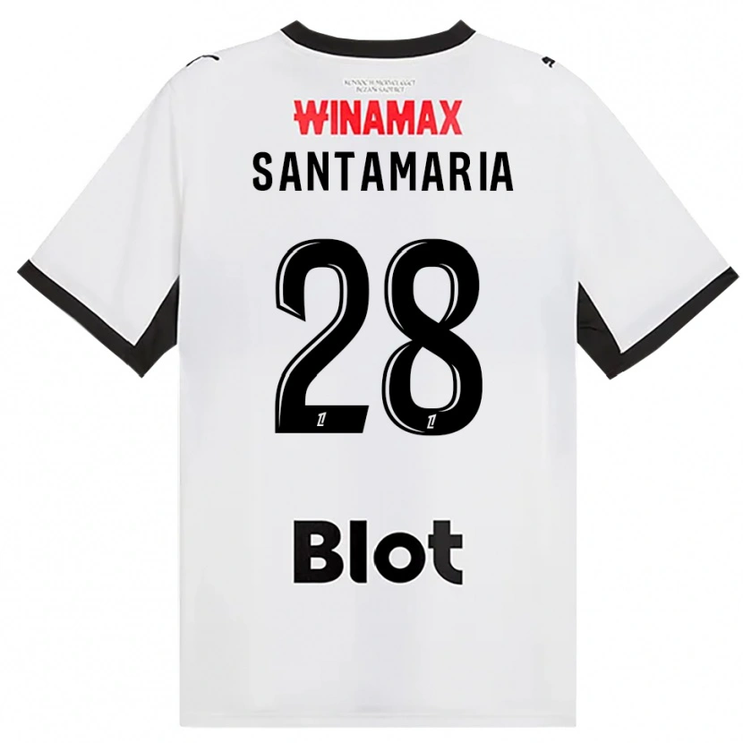 Danxen Femme Maillot Baptiste Santamaria #28 Noir Blanc Rouge Tenues Extérieur 2026/27 T-Shirt