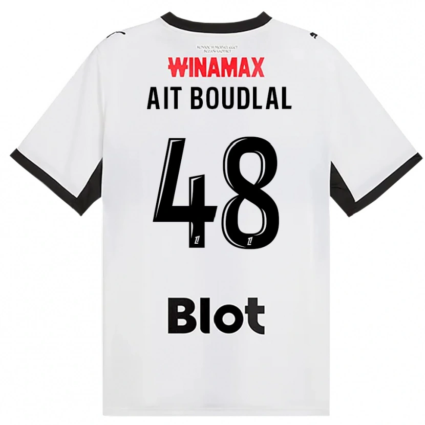 Danxen Femme Maillot Abdelhamid Ait Boudlal #48 Noir Blanc Rouge Tenues Extérieur 2026/27 T-Shirt