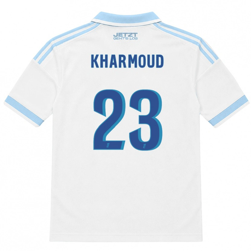 Danxen Femme Maillot Rayan Kharmoud #23 Bleu Ciel Clair Blanc Rouge Tenues Extérieur 2026/27 T-Shirt