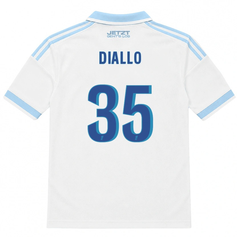 Danxen Femme Maillot Tidiane Diallo #35 Bleu Ciel Clair Blanc Rouge Tenues Extérieur 2026/27 T-Shirt