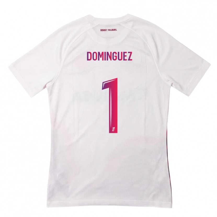 Danxen Femme Maillot Álex Domínguez #1 Blanc Rose Violet Tenues Extérieur 2026/27 T-Shirt