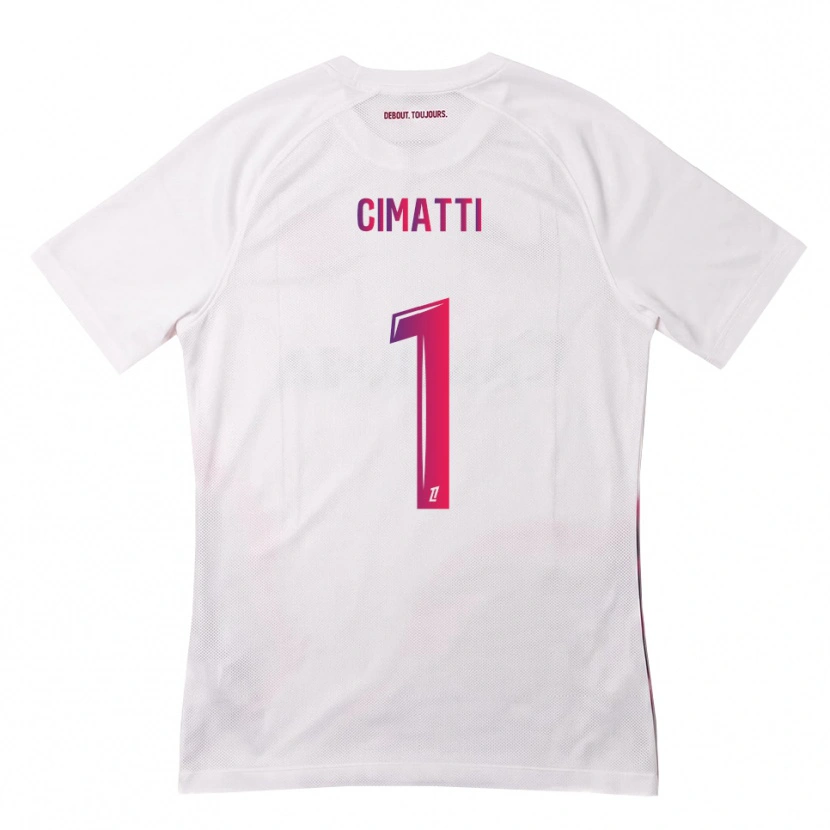 Danxen Femme Maillot Marie Cimatti #1 Blanc Rose Violet Tenues Extérieur 2026/27 T-Shirt