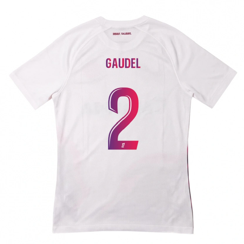 Danxen Femme Maillot Raphaël Gaudel #2 Blanc Rose Violet Tenues Extérieur 2026/27 T-Shirt