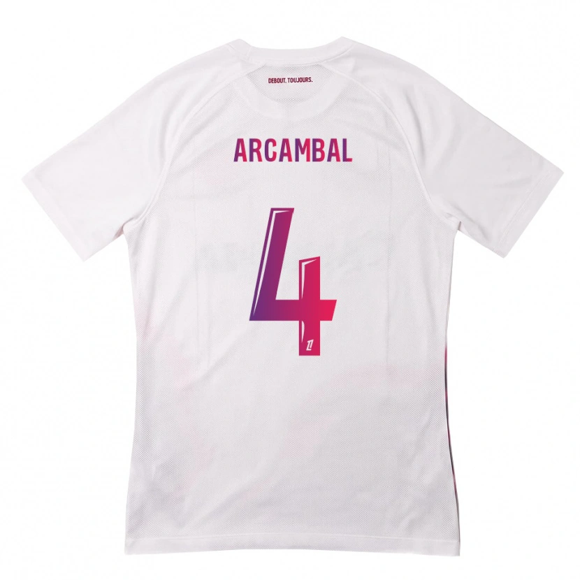 Danxen Femme Maillot Anais Arcambal #4 Blanc Rose Violet Tenues Extérieur 2026/27 T-Shirt