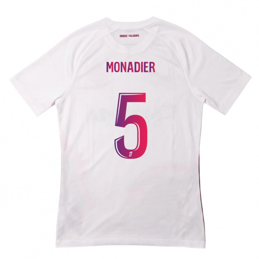 Danxen Femme Maillot Pauline Monadier #5 Blanc Rose Violet Tenues Extérieur 2026/27 T-Shirt