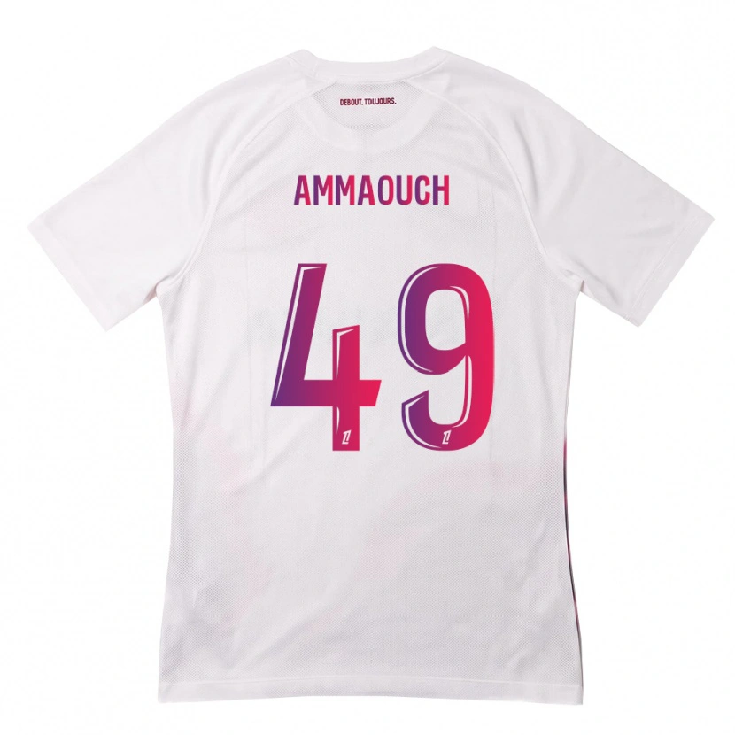 Danxen Femme Maillot Aymen Amaaouch #49 Blanc Rose Violet Tenues Extérieur 2026/27 T-Shirt