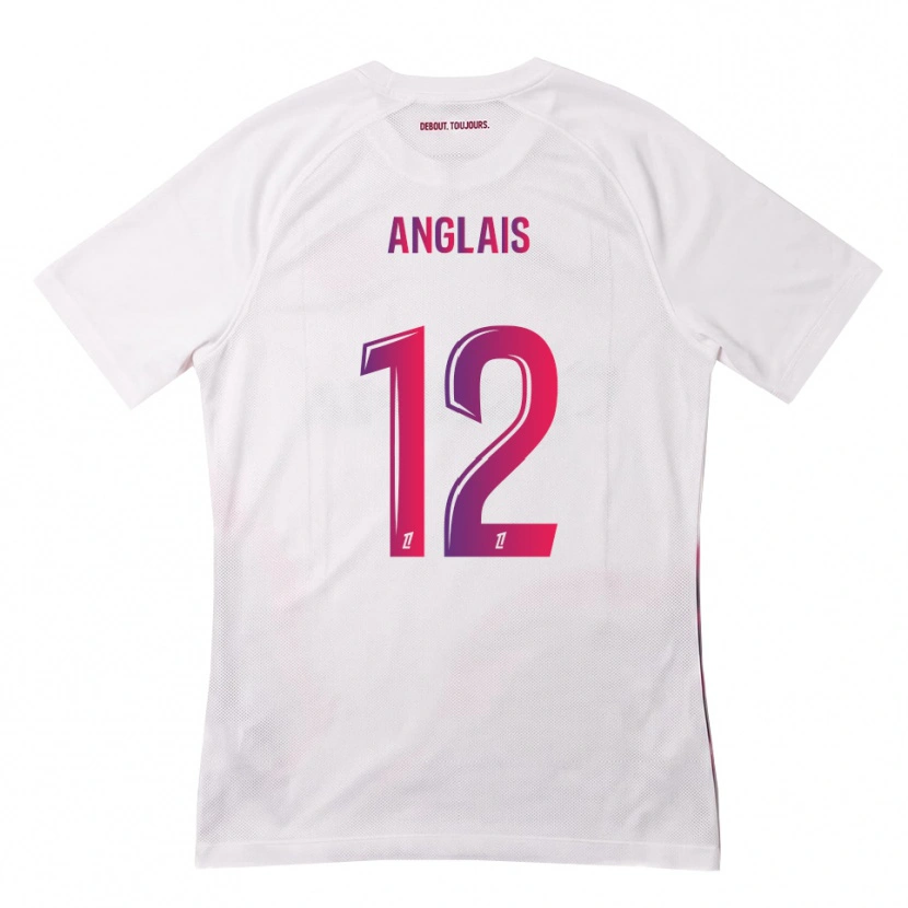 Danxen Femme Maillot Anaëlle Anglais #12 Blanc Rose Violet Tenues Extérieur 2026/27 T-Shirt