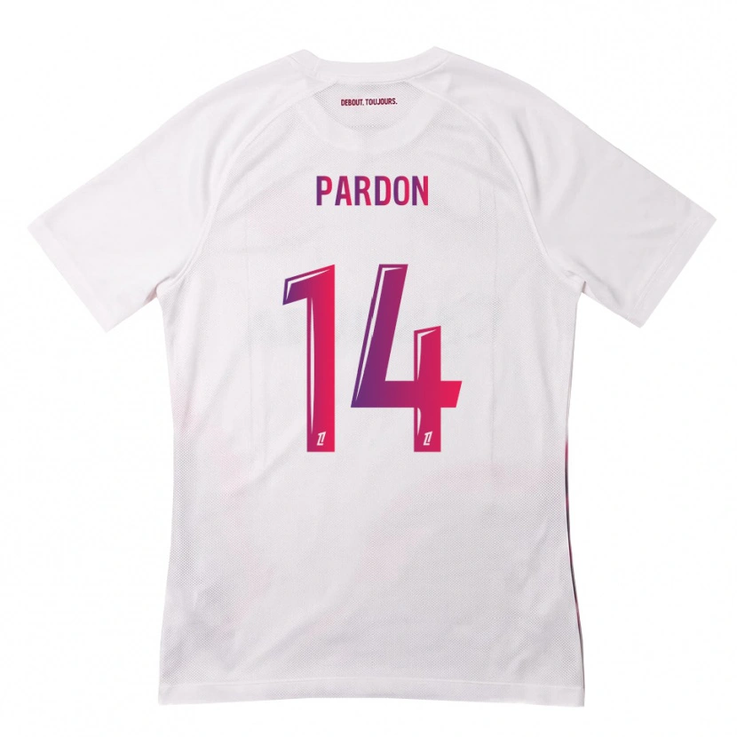 Danxen Femme Maillot Pauline Pardon #14 Blanc Rose Violet Tenues Extérieur 2026/27 T-Shirt