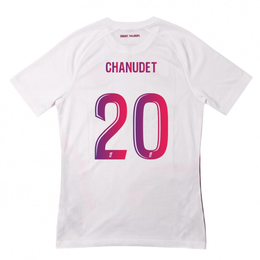 Danxen Femme Maillot Coralie Chanudet #20 Blanc Rose Violet Tenues Extérieur 2026/27 T-Shirt