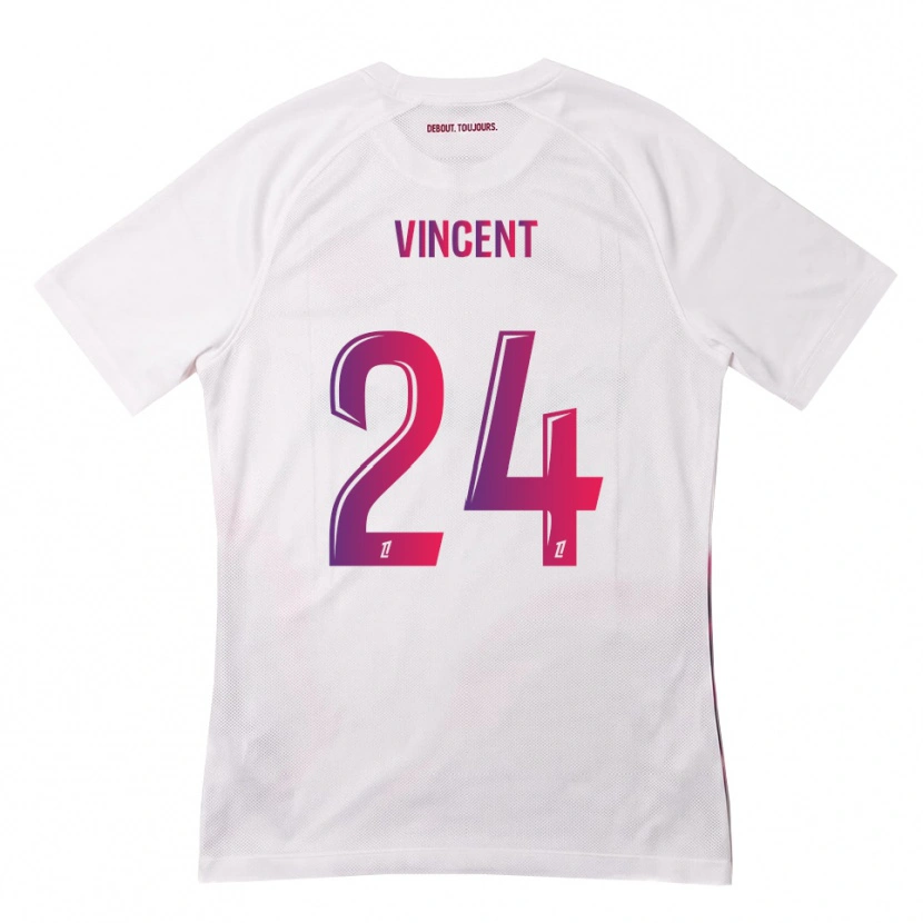 Danxen Femme Maillot Magalie Vincent #24 Blanc Rose Violet Tenues Extérieur 2026/27 T-Shirt