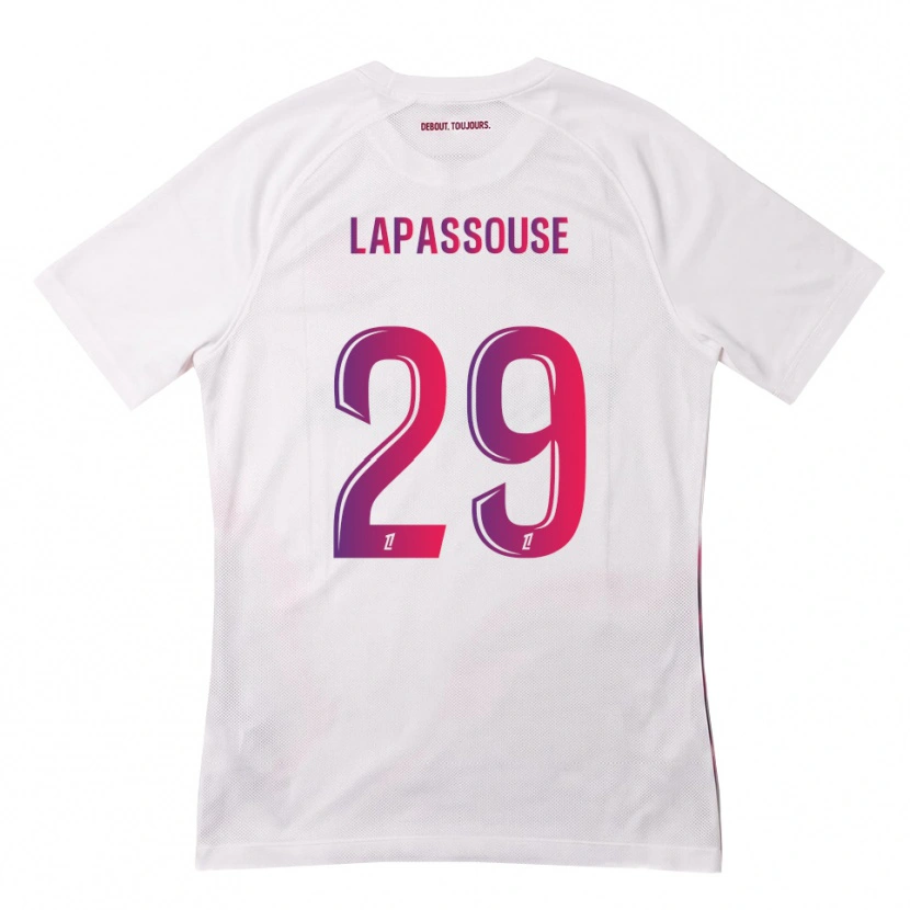 Danxen Femme Maillot Louna Lapassouse #29 Blanc Rose Violet Tenues Extérieur 2026/27 T-Shirt