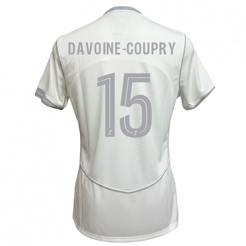 Danxen Femme Maillot Eliot Davoine-Coupry #15 Blanc Gris Tenues Extérieur 2026/27 T-Shirt