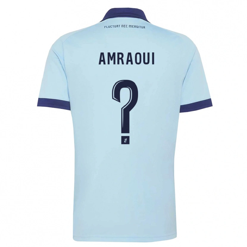 Danxen Femme Maillot Ismael Amraoui #0 Bleu Barbeau Noir Tenues Extérieur 2026/27 T-Shirt
