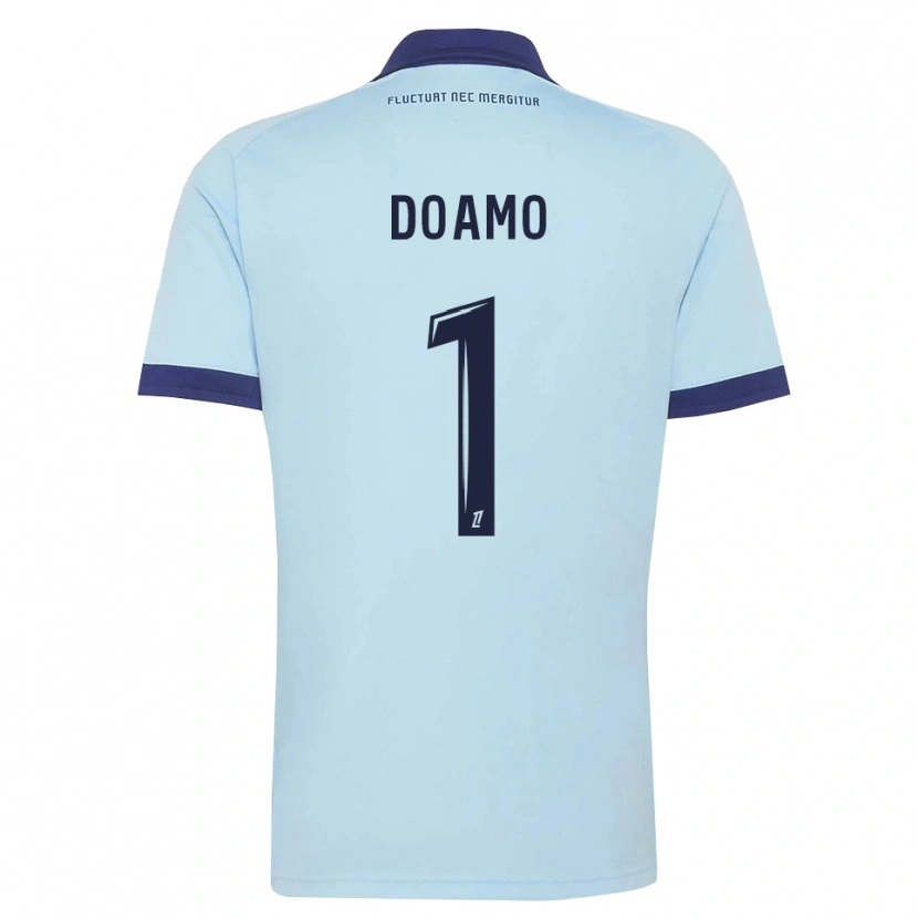Danxen Femme Maillot Isaac Doamo #1 Bleu Barbeau Noir Tenues Extérieur 2026/27 T-Shirt