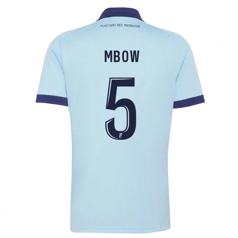 Danxen Femme Maillot Moustapha Mbow #5 Bleu Barbeau Noir Tenues Extérieur 2026/27 T-Shirt